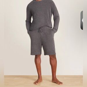 Barefoot Dreams CozyChic Ultra Lite® Classic Men Large Lounge Shorts Gray Green*